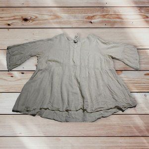 Torrid Ivory Peasant Top Size 4